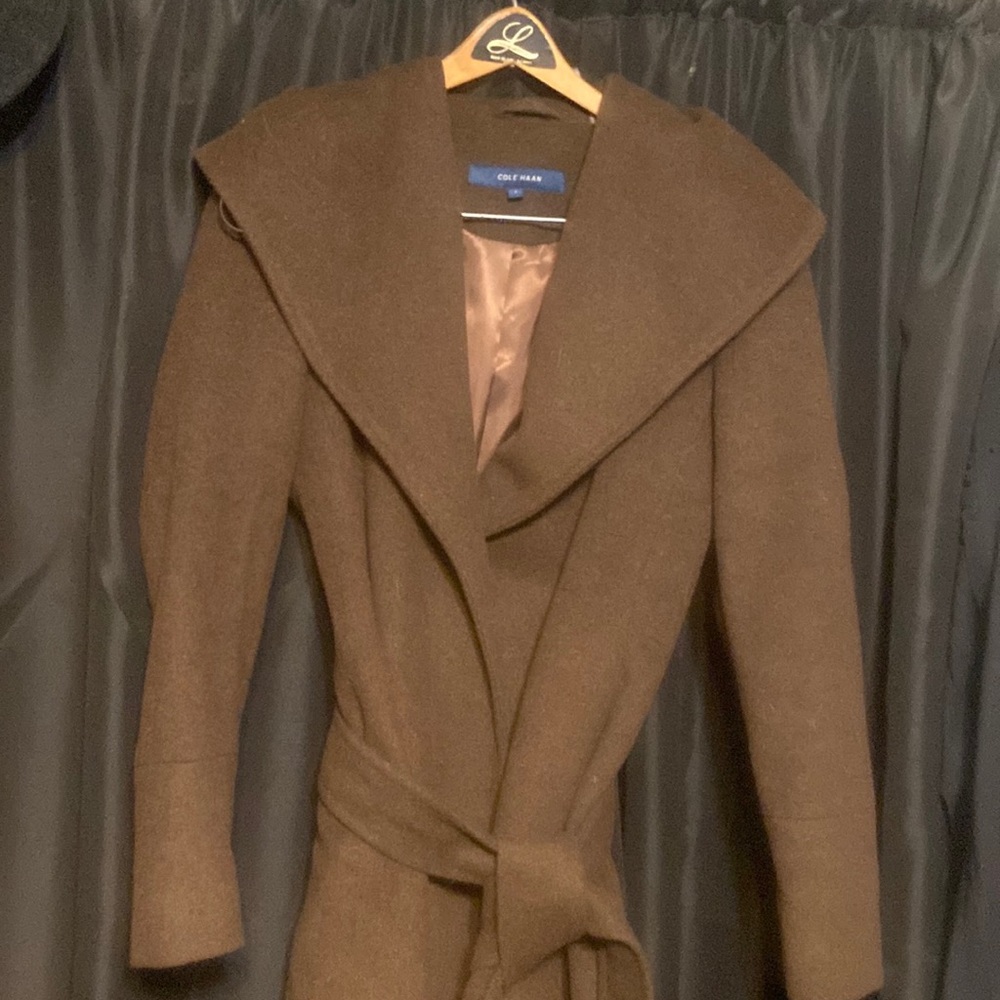 Cole Haan Women's Asymmetrical Coat Wool Size 4